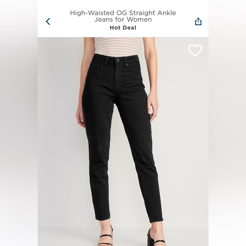 NWT Old Navy High Waisted OG straight ankle jeans.